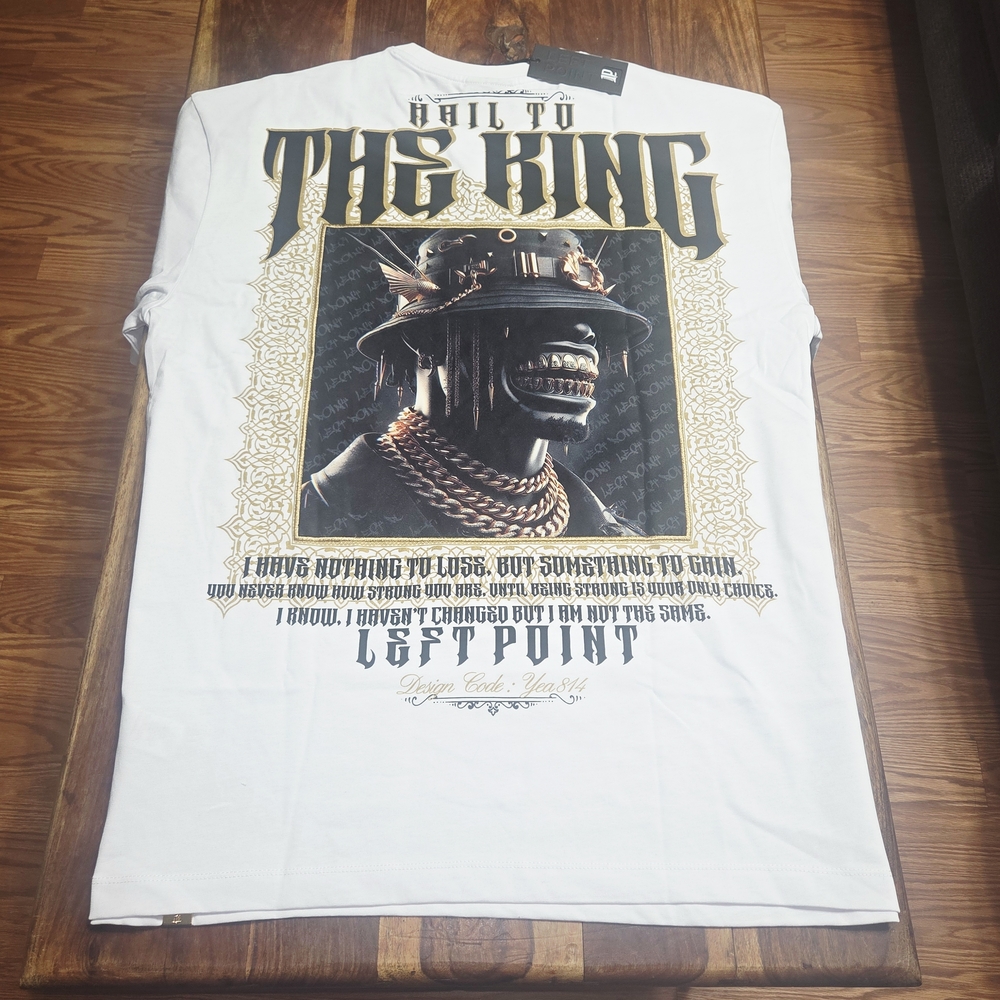 Left Point Italy's Men's White Graphic T-Shirt